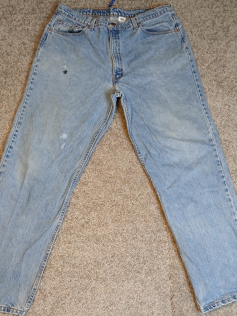 Vintage 90's Levi's 550 Light Blue Relaxed Fit Jeans for Men - 42x32 Made In USA